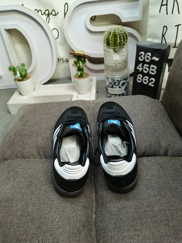 classic leather Adidas Samba Black White - Hình 2