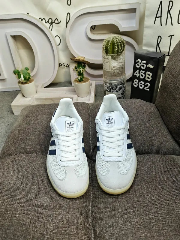 Adidas Samba Weave White Navy - Hình 2