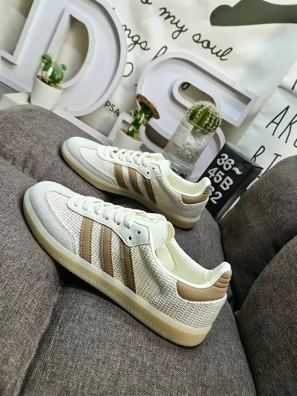 casual Adidas Samba Woven Beige - Hình 5