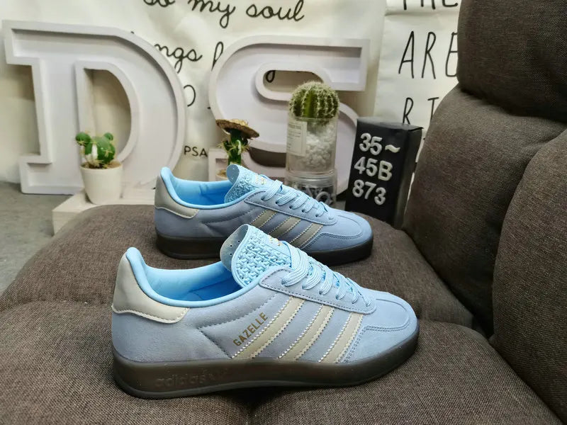 vintage Adidas Gazelle Sky Blue Suede