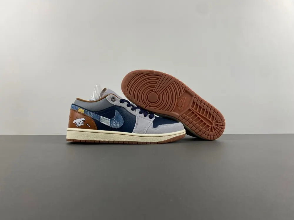 Air Jordan 1 Low Denim Patchwork - Hình 13