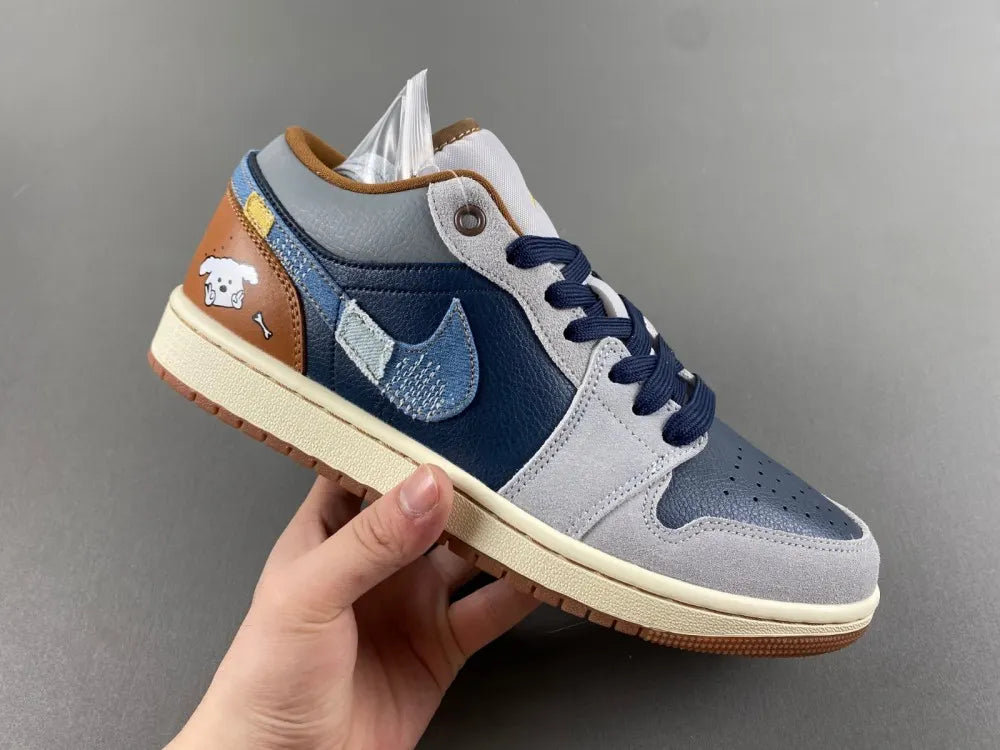 Air Jordan 1 Low Denim Patchwork - Hình 14