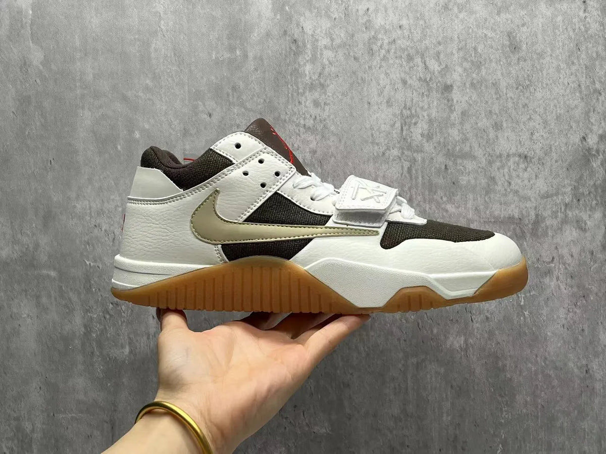 Travis Scott Jordan Trainer Brown/White - Hình 14