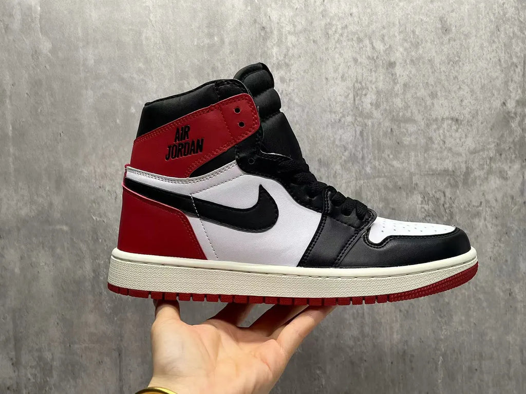 retro Air Jordan 1 Black White Red - Hình 8
