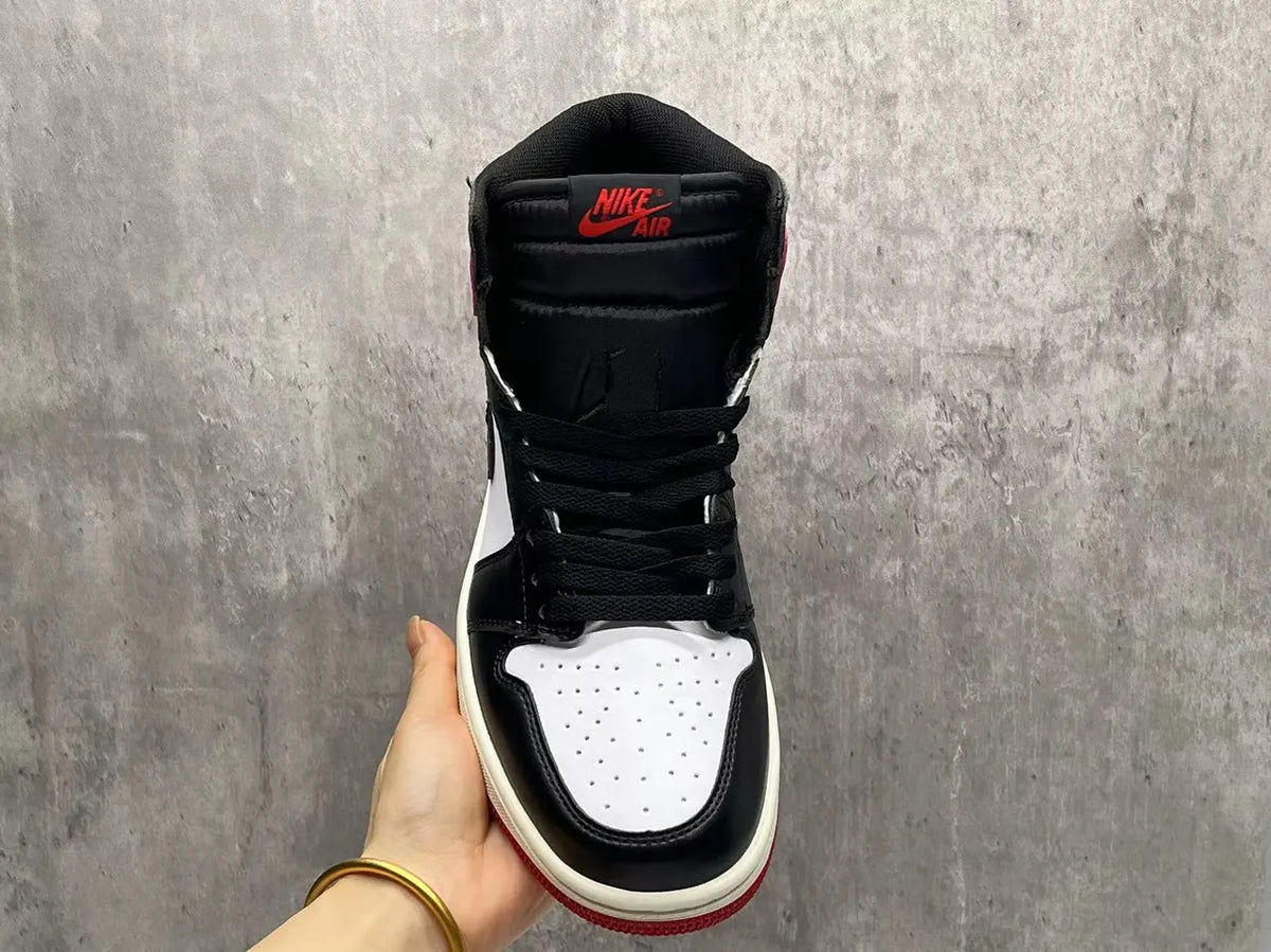 retro Air Jordan 1 Black White Red - Hình 6