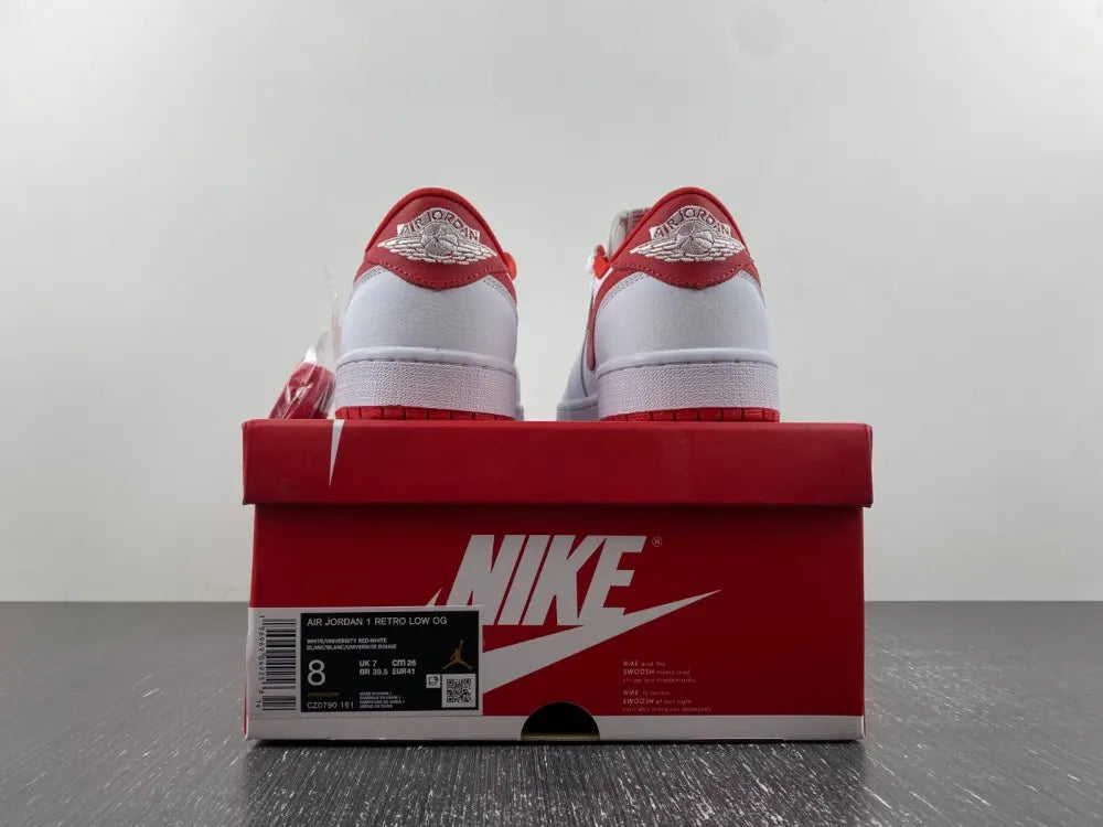 Air Jordan 1 Low White/Red - Hình 16